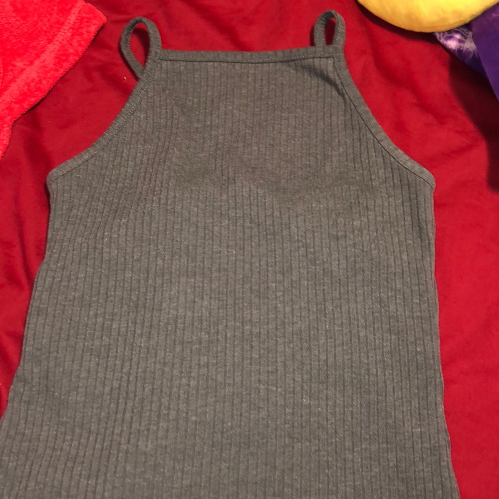 Gray Thank top